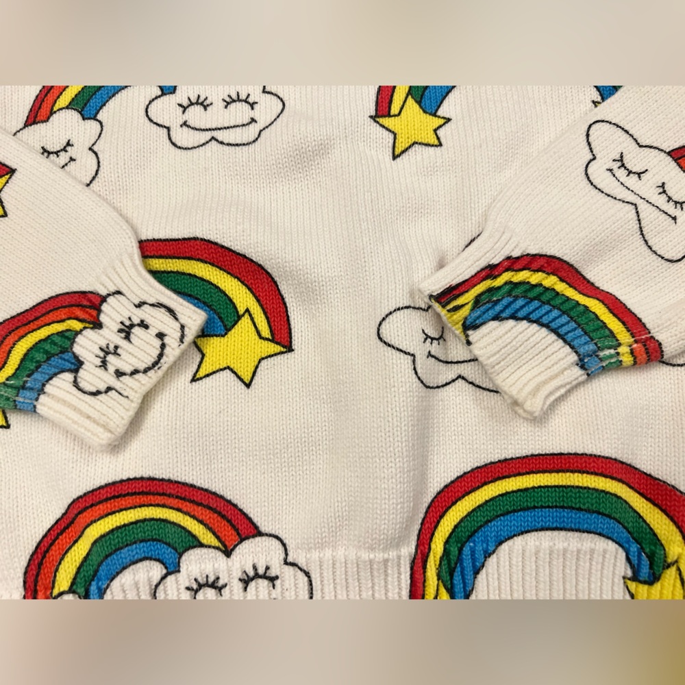 Lola White Sweater with Rainbow Design - Picture 5 of 7